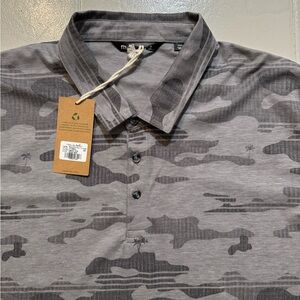 Travis Mathew NEW Mens 3XL Heather Gray "Beachside Stealth" Camouflage Golf Polo